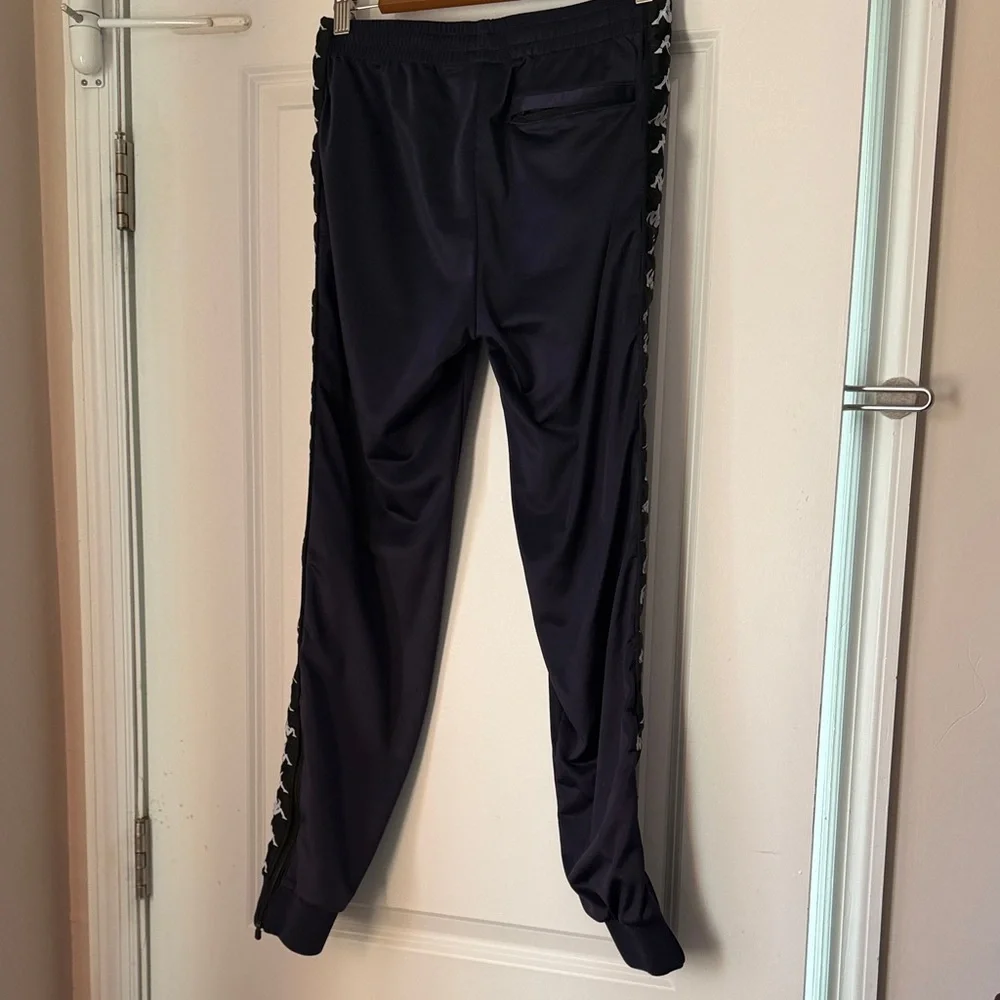 Kappa Navy Track Pants with White Logo